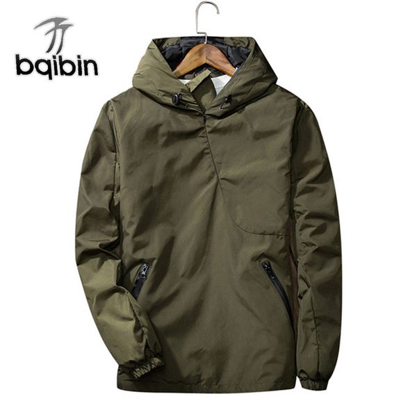 

2018 mens bomber jacket reflective hooded autumn reflective windbreaker black long sleeve tactical pullover plus size 3xl, Black;brown