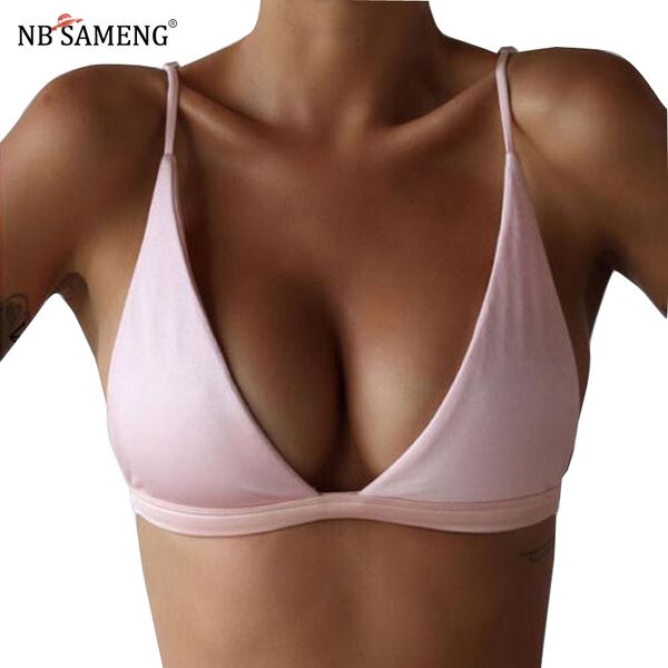 

2018 women bikini bra 3/4 cup wire adjusted-straps summer beachwear solid color bathing bras halter swimwear, Red;black