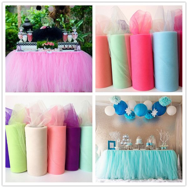 Rotolo di tulle Tutu Craft 100 Yards Tessuto Decorazione festa di nozze fai-da-te Decorazioni per gonne per bambini di Halloween da sposa Larghezza 6 pollici