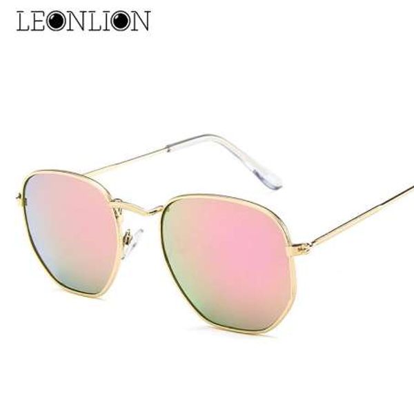 

leonlion 2018 polygonal sunglasses women glasses lady luxury retro metal sun glasses vintage mirror oculos de sol feminino uv400, White;black