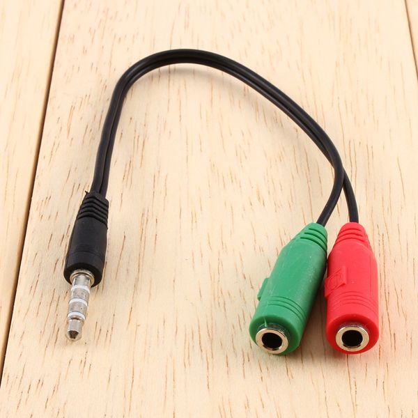 Kopfhörer-Headset-Mikrofon-Audio-Y-Splitter-Kabel-Adapter-Stecker-Klinkenkabel
