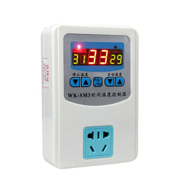 

1000/2000w digital thermostat temperature control controller with switch socket &time control function &1m magnetic probe