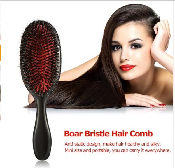 

abody hair brush professional hairdressing supplies hairbrush combo tangle brushes for hair combos boar bristle brush hair tools, Silver