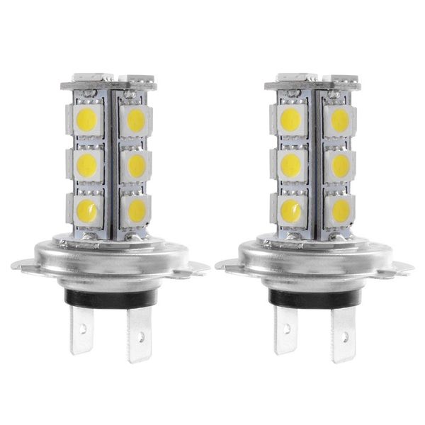 

2x h7 18 smd led car vehicle daytime running light drl driving head fog light lamp cool white 5w 12v