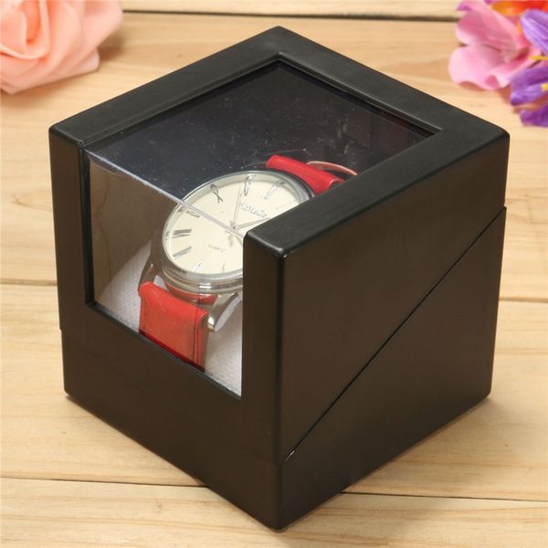 

black wrist watch box 7.3x7.3cm plastic earring display storage holder jewelry transparent case walentine's day anniversary gift, Black;blue