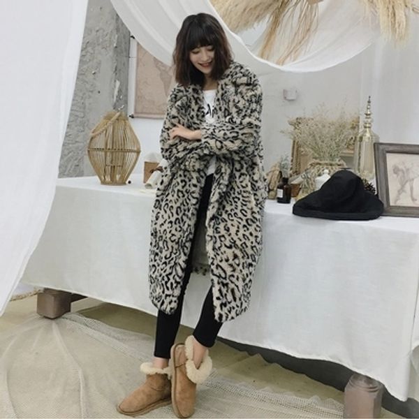 

2018 new style high-end fashion women faux fur coat c19, Black