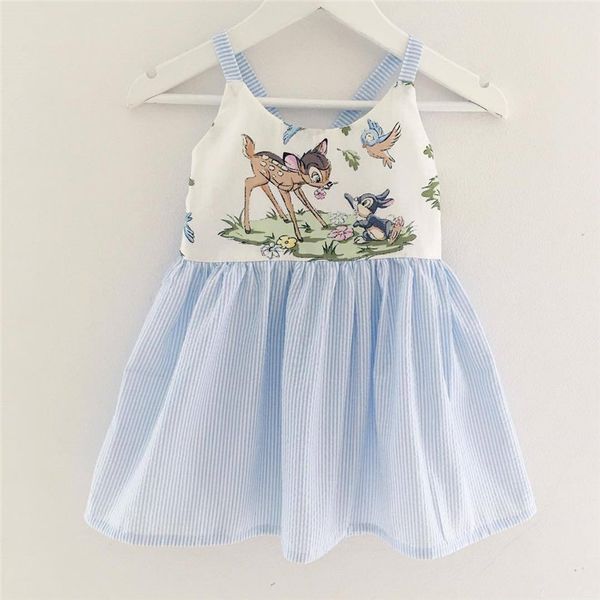 

2018 новых девочек платья младенческой малышей новорожденных девочек олень полосатый слинг платье длина регулируемая наряды летние дети деву, Red;yellow