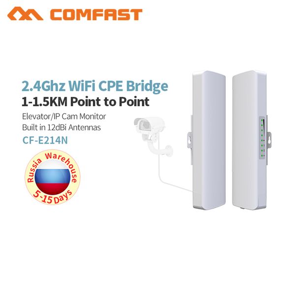 

comfast 150mbps outdoor cpe 2. 4g wi-fi access point wireless bridge 1-3km range extender cpe router for ip camera cf-e214n