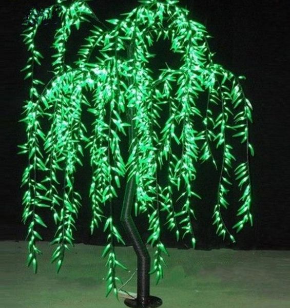 LED Decorazioni da giardino artificiali Salice Albero piangente Luce Uso esterno 945pcs LED Altezza 1,8 m / 6 piedi Albero di decorazione natalizia antipioggia LLFA