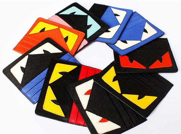 

New high quality women@men eyes designer zero wallets fashion small monster card bags short-style super thin purses