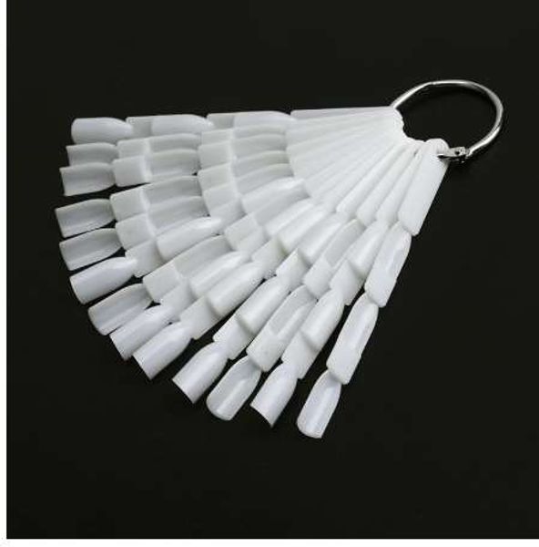 

50pcs false nail art tips color card false nail tips natural color manicure nail art practice display sticks natural board chart, Red;gold