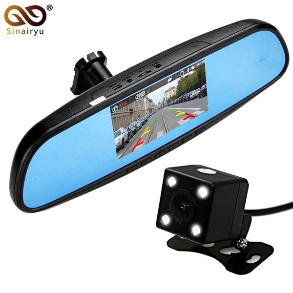 

car camera rearview mirror auto dvr car dvr dual lens dash cam recorder video registrator camcorder full hd1080p night vision