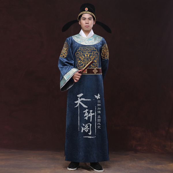 

togae clothes china hanfu kimono cape men's cosplay costume blue gray red coat gothic lolita minister of the tang dynasty