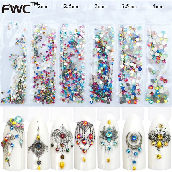 

zko super shiny .crystal ab ss3 ss4 ss5 ss6 ss8 ss10 mix sizes pack flatback rhinestones nail rhinestoens for nails 3d nail art, Silver;gold