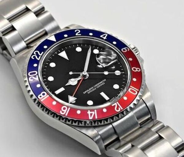 

2019 newly listed luxury watches batman gmt deluxe watch rotating bezel blue automatic movement watches, Slivery;brown