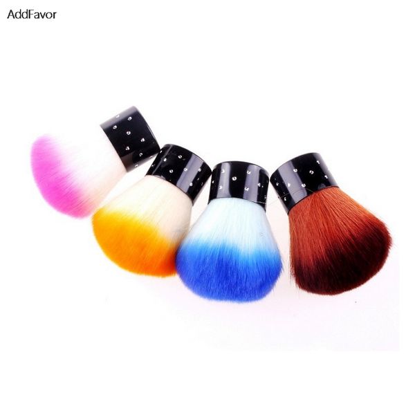 

addfavor cosmetic nail brushes tools makeup brush acrylic handle beauty blush bb cream powder nylon wool cleaning nail art brush, Yellow