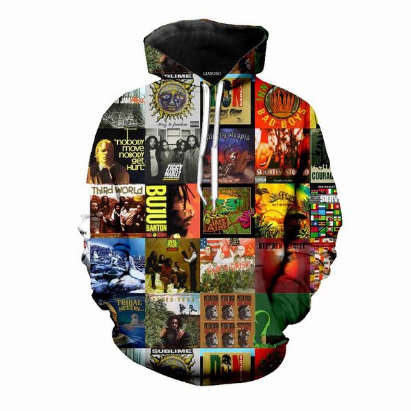 

fashion reggae bob marley 3d print hoodies fashion clothing women/men sweatshirt casual pullovers k368, Black