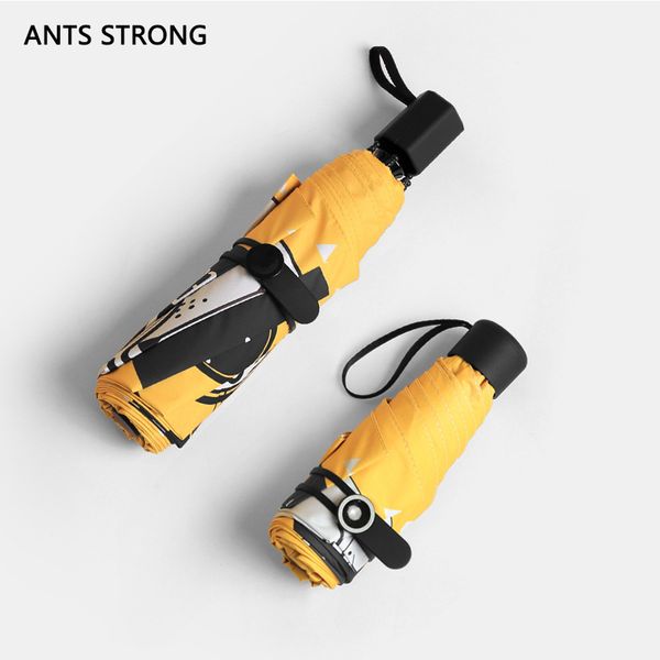 

ants strong cute cat head dual-purpose umbrella /sunscreen folding umbrella five-folding