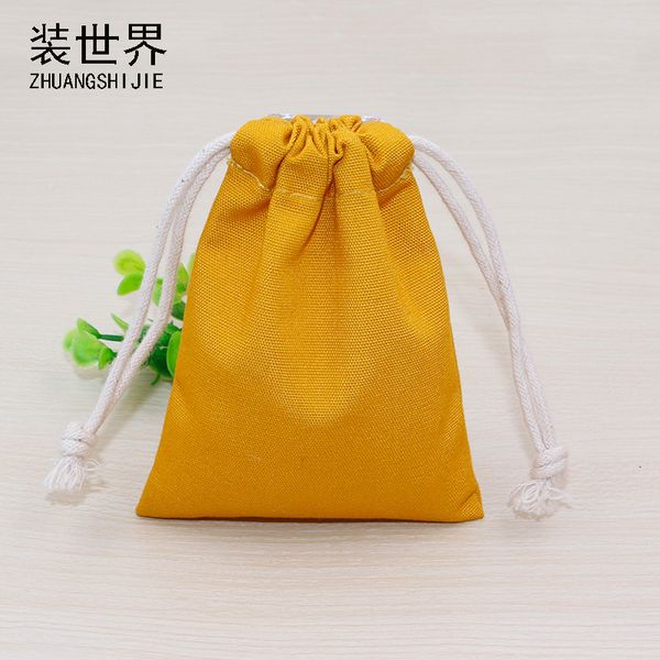 

5 pcs/lot 9.5cm*15cm 10oz cotton canvas pouch wholesale custom logo printed drawstring bags packaging bags