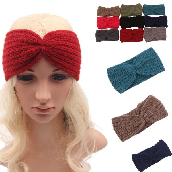 

new hand made bohemia solid women knitted headband crochet hair headband- handmade hair accessories 8 colors, Silver