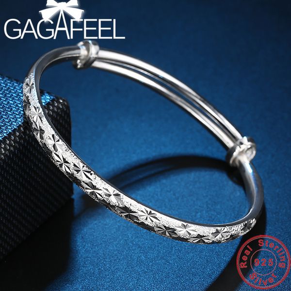 

gagafeel 100% genuine 999 sterling silver bracelets for women female drop ship anniversary bangle 31g, Black