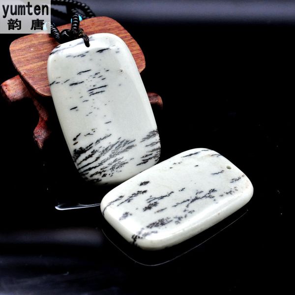 

yumten picture of stone pendant turquoise collane donna colares feminino amber jewelry colar masculino lucky necklaces, Silver