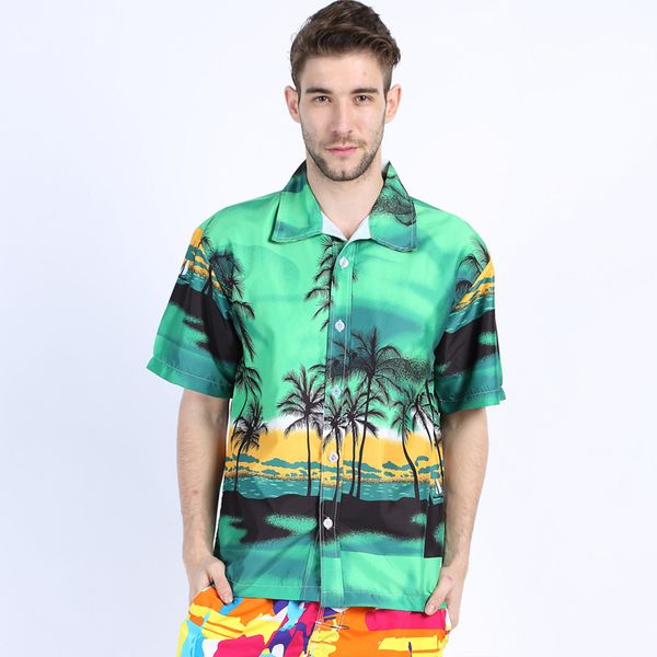 

tailor pal love summer men's beach shirts, men short sleeve floral loose casual shirts men clothes couple plus size - 5xl, White;black