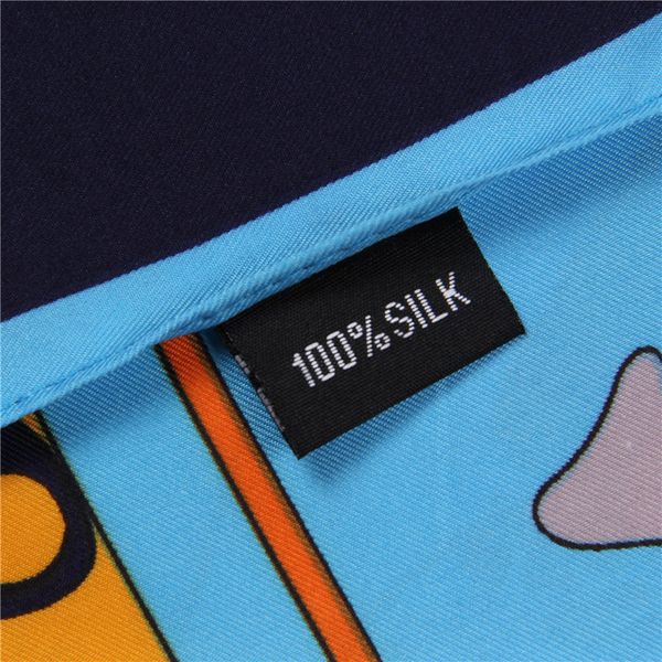

women twill scarf print joker square pattern neck handmade ladies scarfs echarpe foulard silk femme hobie 130 mntiq, White;black