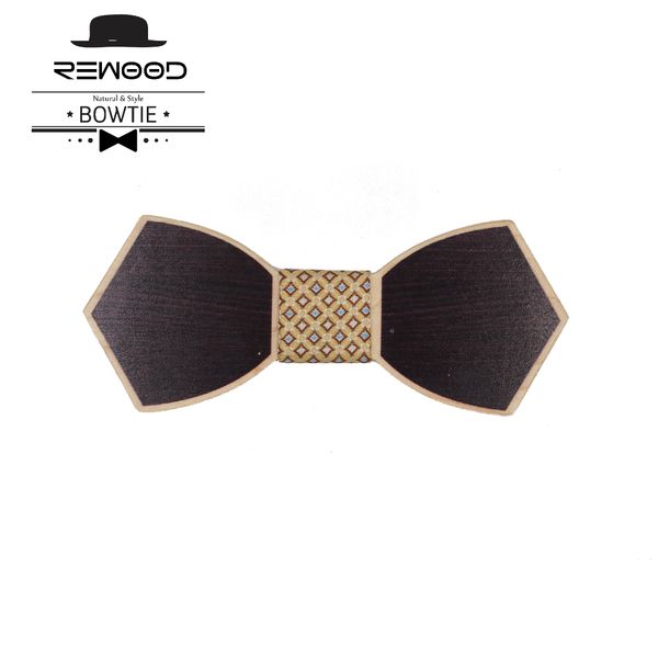

rewood fashion men print wooden bow tie accessories creative wood butterfly neck ties wedding collar lapel bow tie, Black;blue