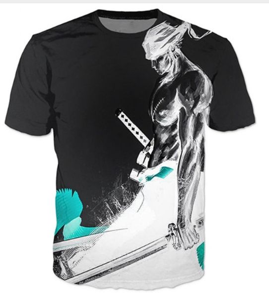 

new arrival women/men t shirt one piece shirt cartoon funny tee shirt homme casual hip hop streetwear anime 3d u855, White;black