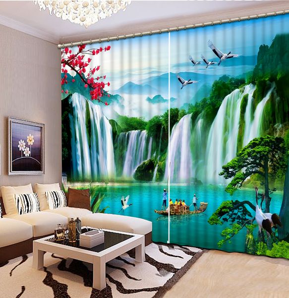 

custom modern living room curtains tiger falls landscape curtains decorative beads curtains 3d p home goods curtain