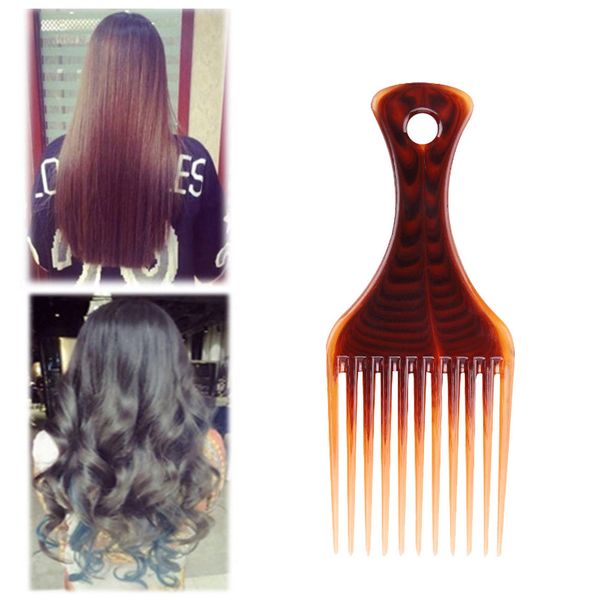 

afro comb curly hair brush salon hairdressing styling long tooth styling pick f1113, Silver