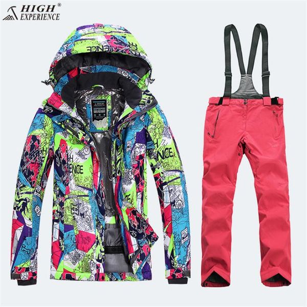 

high experience 2018 new ski suit women are for outdoor waterproof,mountaineering, double board,snowboarding delivery