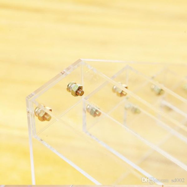 

66 grid acrylic storage boxes clear nail polish display stand practical small makeup lipstick organizer easy carry 26nd cc
