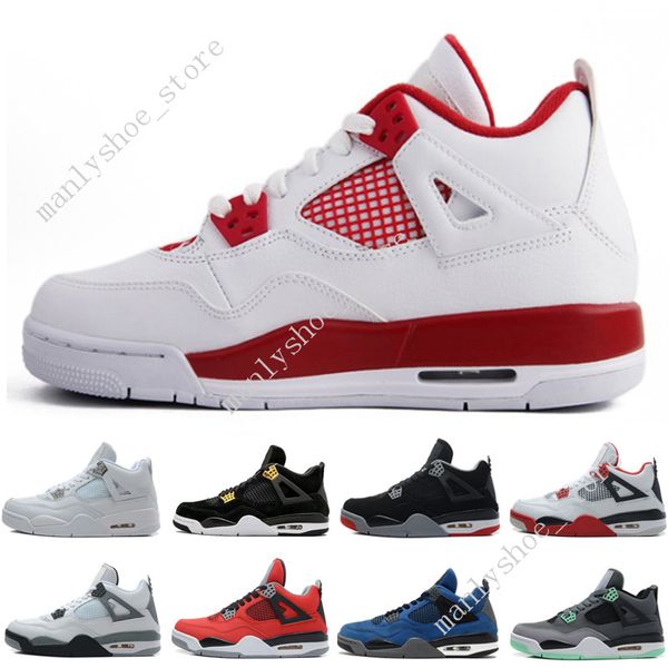 

4 4s men basketball shoes motosports blue fire red white cement pure money toro bravo bred fear pack athletic sports sneakers trainers