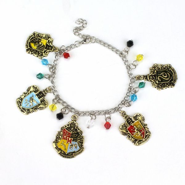 

hogwarts gryffindor hufflepuff slytherin ravenclaw school bracelet bangle, White