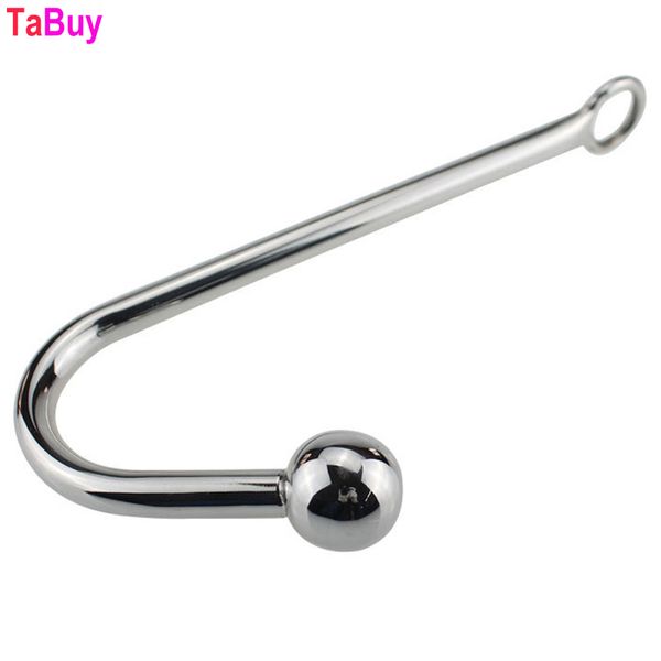 Tabuy Gancio anale in acciaio inossidabile butt plug in metallo con palla plug anale dilatatore anale giocattoli del sesso gay per uomini e donne 30 * 250 mm D18111502