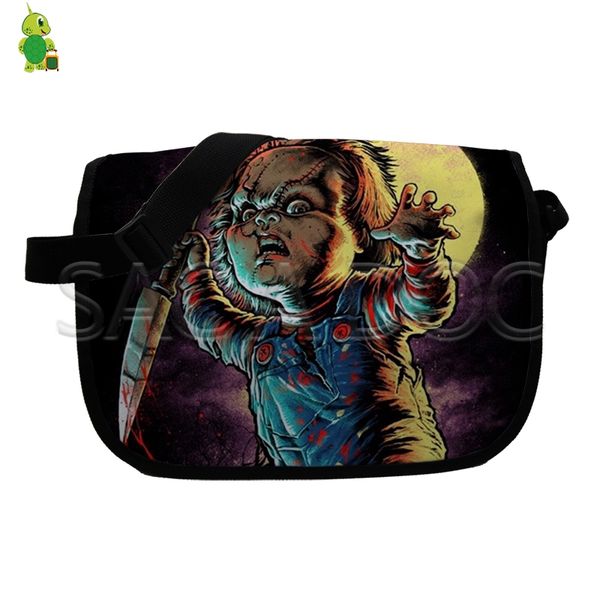 

horrible nightmare chucky messenger bags men women crossbody handbags boys girls school book bags cosplay travel shoulder bag