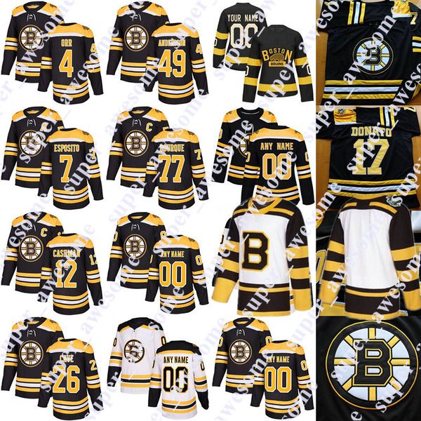 

Boston Bruins Jersey 77 Ray Bourque 9 Johnny Bucyk 7 Phil Esposito 12 Wayne Cashman 4 Bobby Orr 26 Colby Cave 49 Axel Andersson