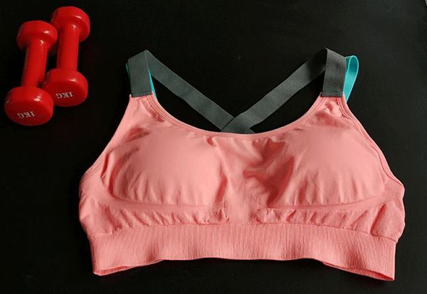 

2018 breathable ladies fitness 4 colors bra fashionable bra for jogger, White