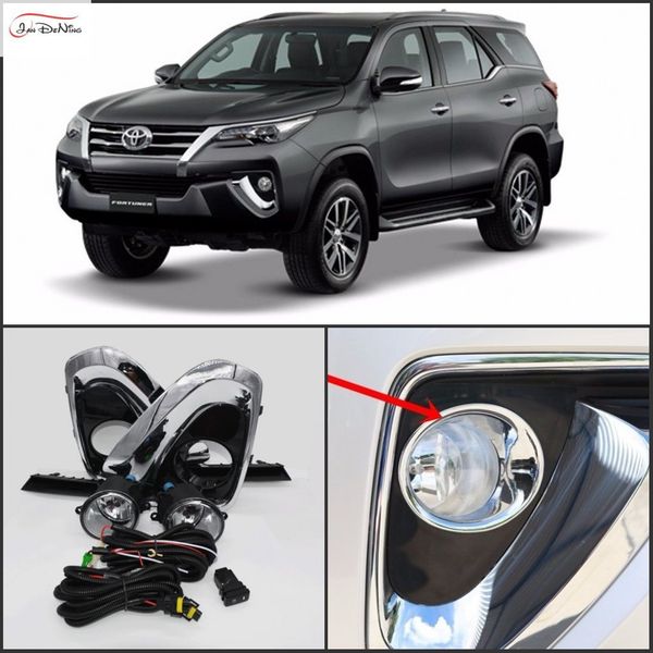 

автомобильные противотуманные фары для toyota fortuner / toyota hilux sw4 2016-на галогенной лампе передние противотуманные фары бампер ламп