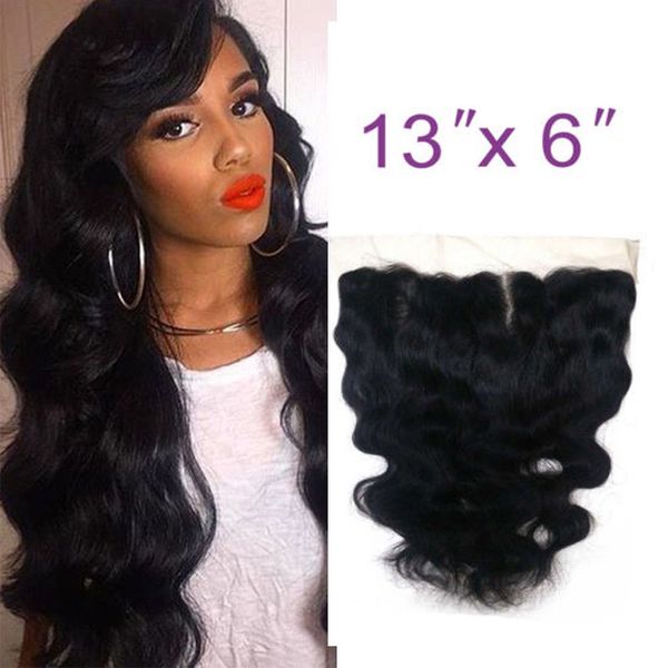 13x6 Lace Frontal Closure Brazilian Hair Body Wave 100 Human Hair