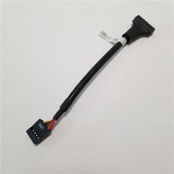 Placa-mãe Mainboard USB 3.0 19 pinos para USB 2.0 conversor de 9 pinos Cabo de cabo curto