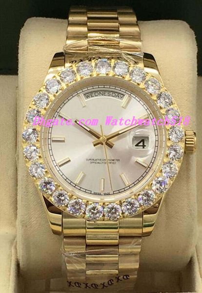 

Luxury watche 6 tyle 41mm men 18k yellow gold bigger diamond automatic fa hion brand men 039 watch wri twatch