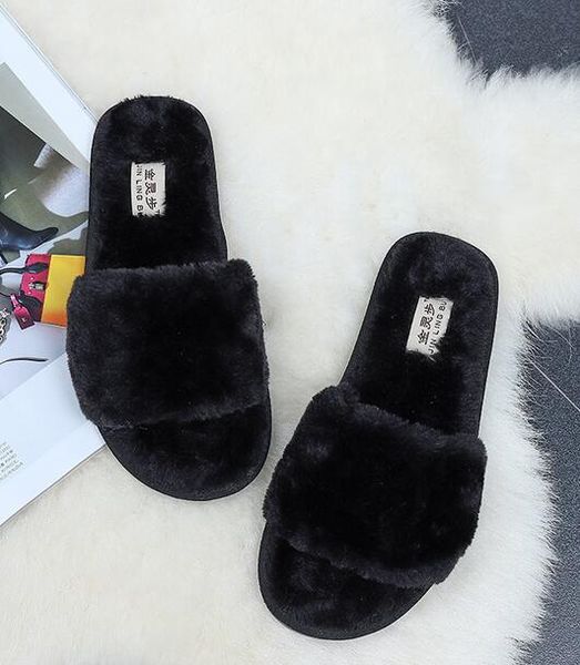 

Новые зимние сексуальные дамы тапочки мода дизайнер обувь плюшевые декоративные