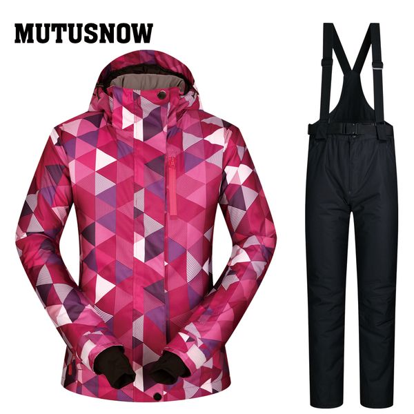 

ski suit women 2018 new ski jackets and pants sets thick warm waterproof windproof winter female snowboarding suits