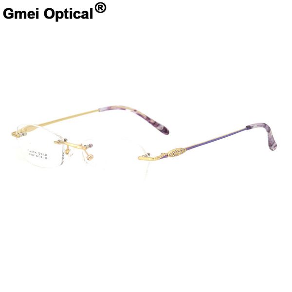

gmei optical s8331 rimless eyeglasses frame for women rimless eyewear glasses, Silver