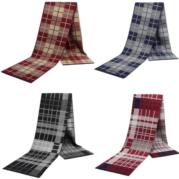 

2017 new plaid men scarf winter fashion classical plaid scarf for men imitation cashmere scarves short tassel men's scarfs wraps, Blue;gray