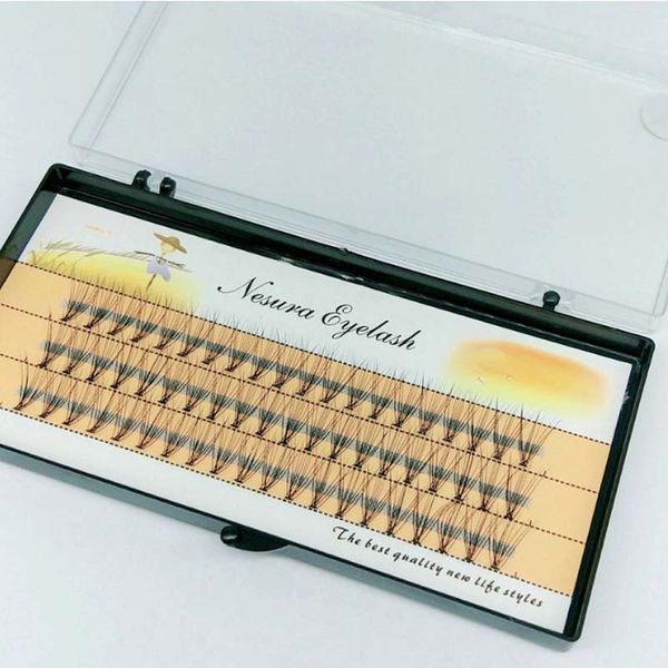 

60 clusters 0.07 c 8/10/12mm black individual false eyelashes extension 10d eyelash extension thick flare eyelash