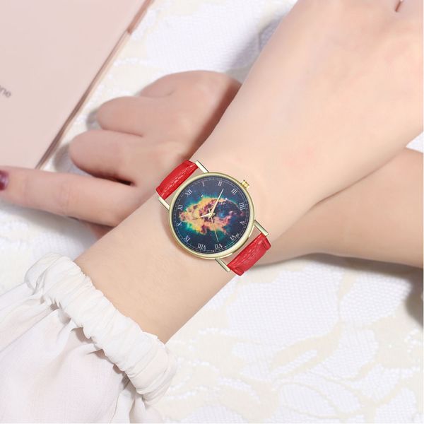 

women fashion casual luxury leisure set auger leather stainless steel quartz round watch relogio masculino watch men, Slivery;brown
